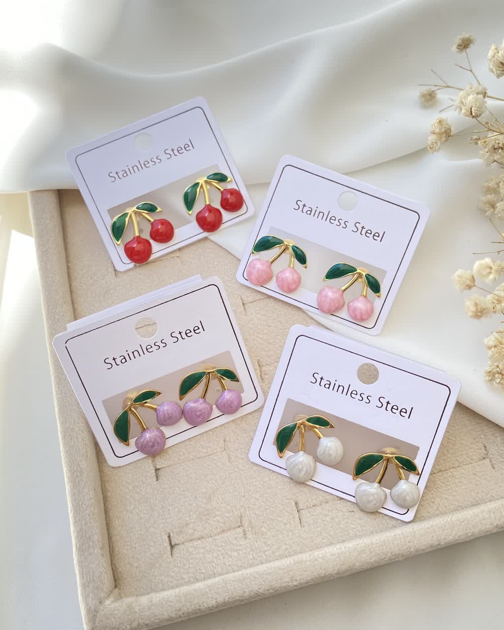 گوشواره تابستانه طرح گیلاس